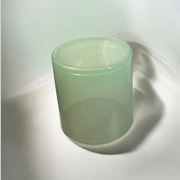 Translucent Teal Glass Decorative Jar With removable Wooden Lid Designed - Picture 8 of 13
